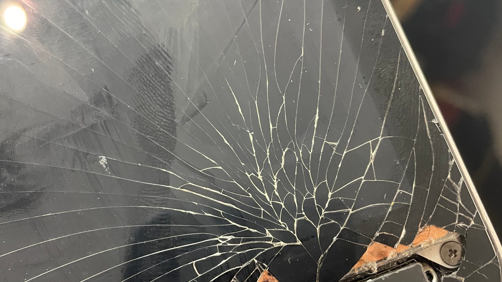 Shattered iPad glass