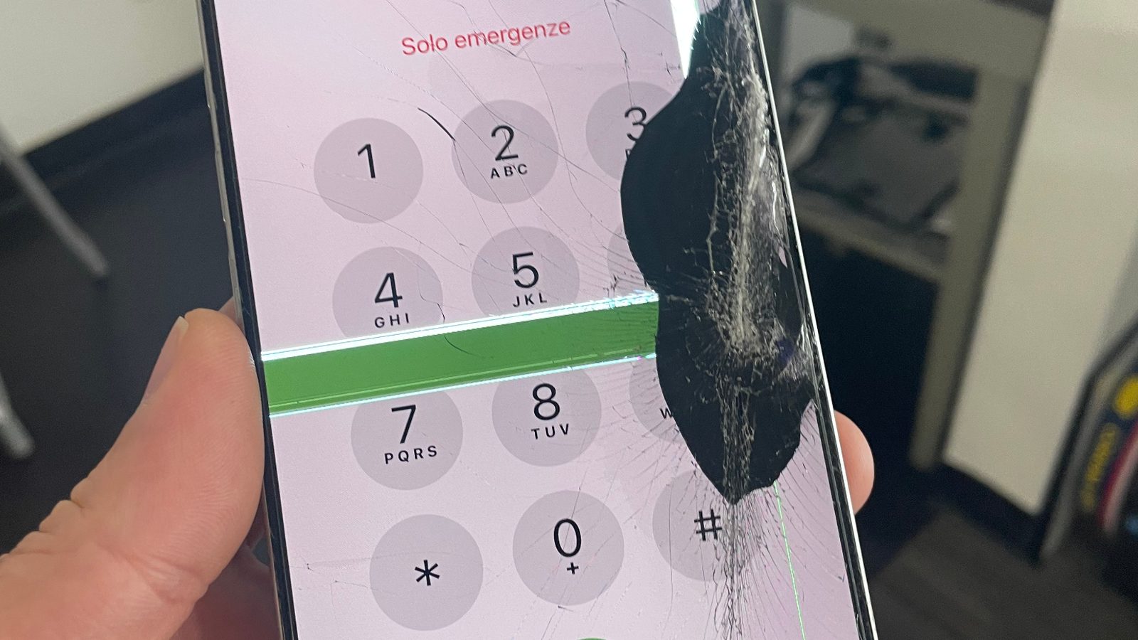 Cracked iPhone screen